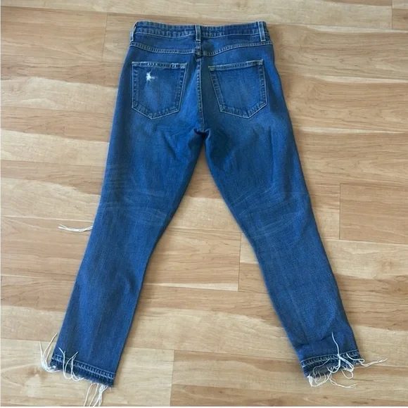 Amo Babe Blue Jeans Size 27 Very Sexy 🖤 Dive Bar Destroy Wash - Picture 10 of 10